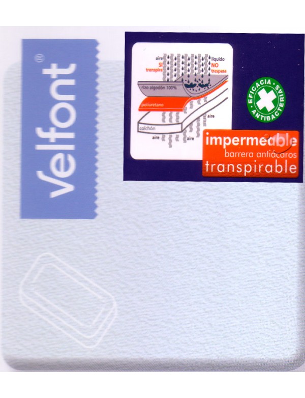 Velfont - Protector de colchón Impermeable y Transpirable